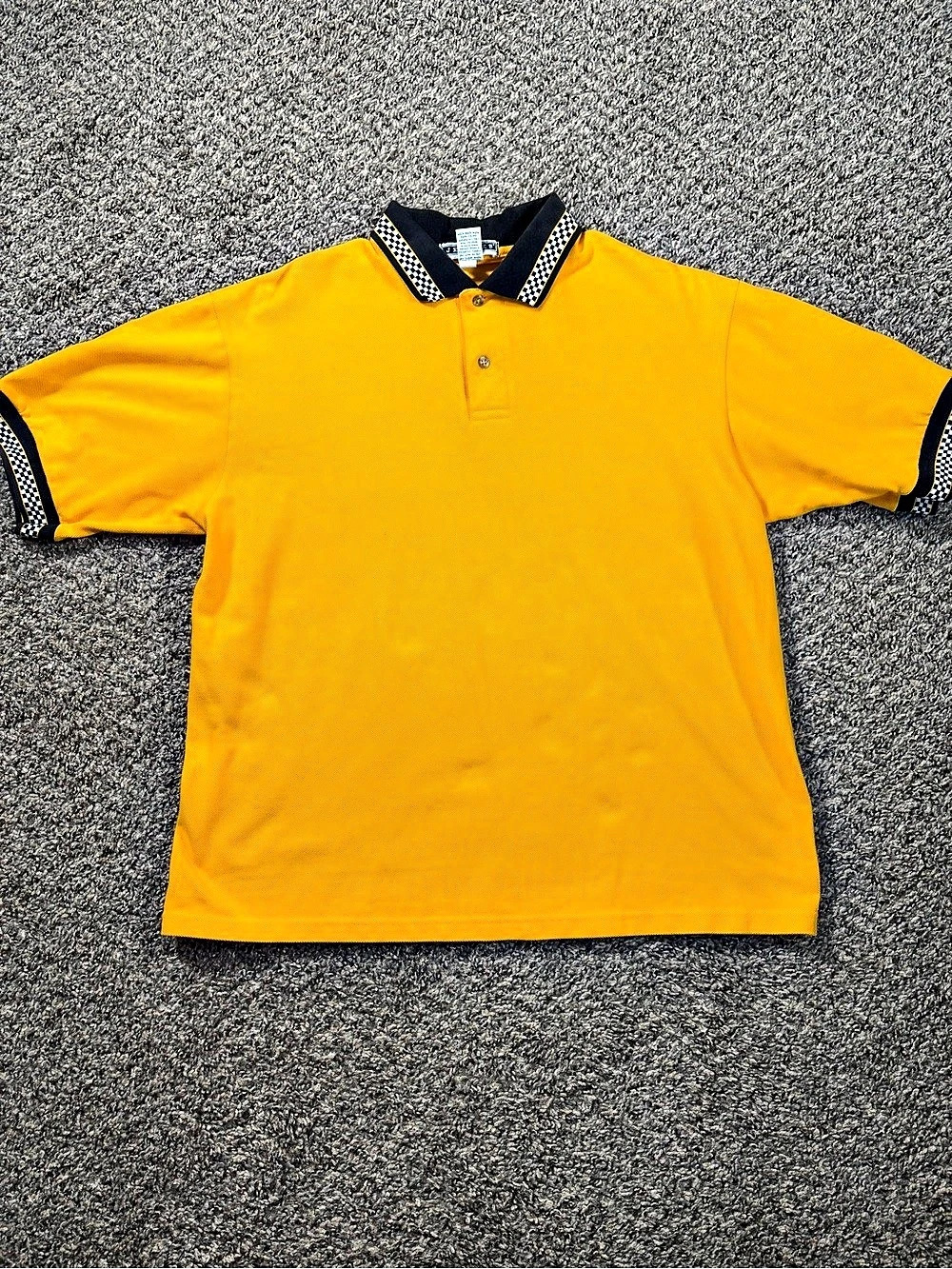 JERZEES Men's Yellow & Black Cotton Polo